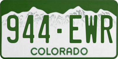 CO license plate 944EWR