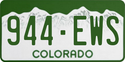CO license plate 944EWS