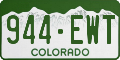 CO license plate 944EWT