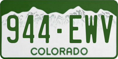 CO license plate 944EWV