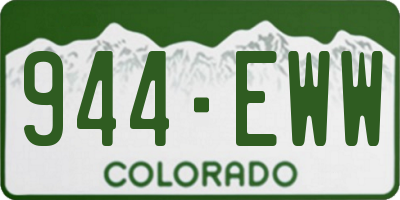 CO license plate 944EWW
