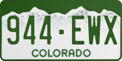 CO license plate 944EWX