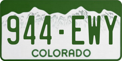 CO license plate 944EWY
