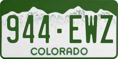 CO license plate 944EWZ