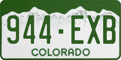 CO license plate 944EXB