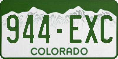 CO license plate 944EXC