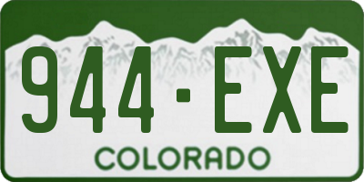 CO license plate 944EXE