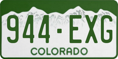 CO license plate 944EXG