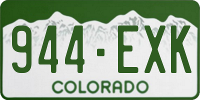 CO license plate 944EXK