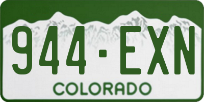 CO license plate 944EXN