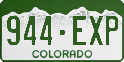 CO license plate 944EXP