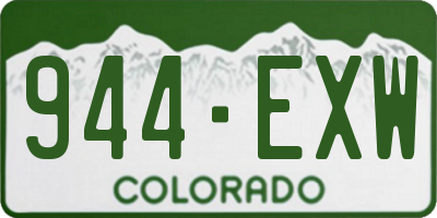 CO license plate 944EXW