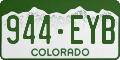 CO license plate 944EYB