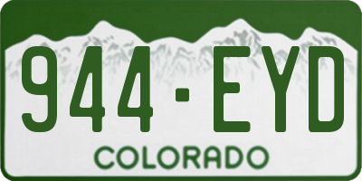 CO license plate 944EYD