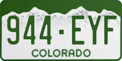 CO license plate 944EYF