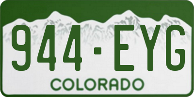 CO license plate 944EYG