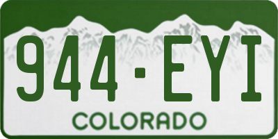 CO license plate 944EYI