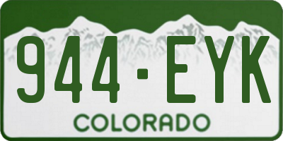 CO license plate 944EYK