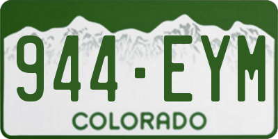 CO license plate 944EYM