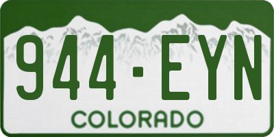 CO license plate 944EYN