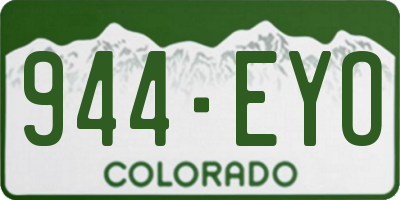 CO license plate 944EYO