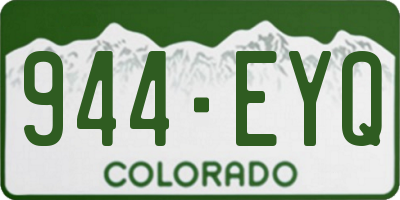 CO license plate 944EYQ
