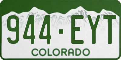 CO license plate 944EYT