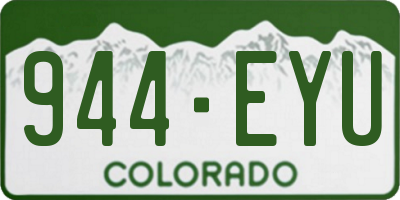 CO license plate 944EYU