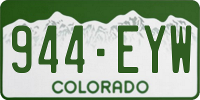 CO license plate 944EYW