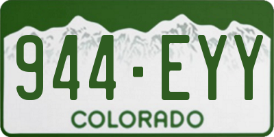 CO license plate 944EYY