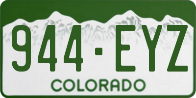 CO license plate 944EYZ