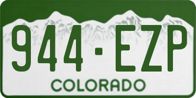 CO license plate 944EZP