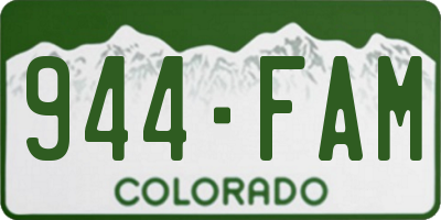 CO license plate 944FAM