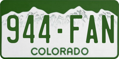 CO license plate 944FAN