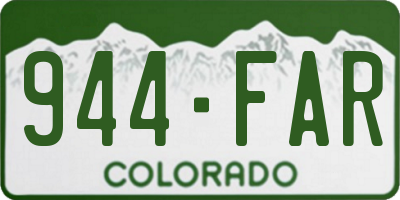 CO license plate 944FAR