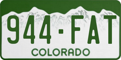 CO license plate 944FAT