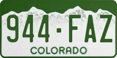 CO license plate 944FAZ