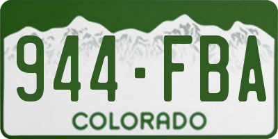 CO license plate 944FBA