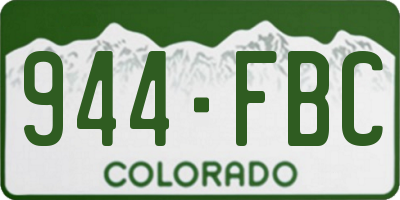 CO license plate 944FBC