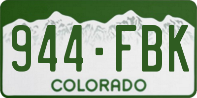 CO license plate 944FBK