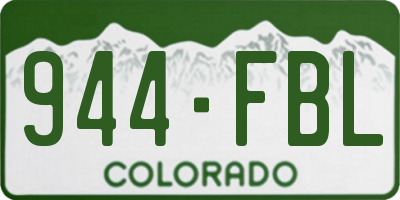 CO license plate 944FBL