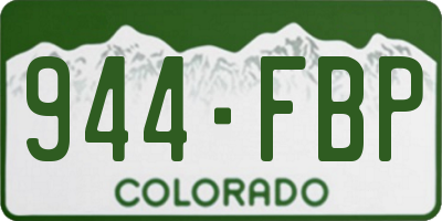 CO license plate 944FBP