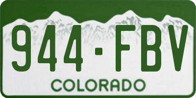 CO license plate 944FBV