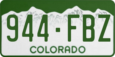 CO license plate 944FBZ