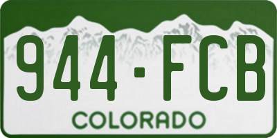 CO license plate 944FCB