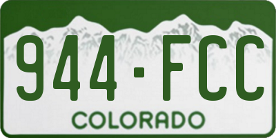 CO license plate 944FCC