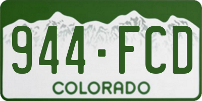 CO license plate 944FCD
