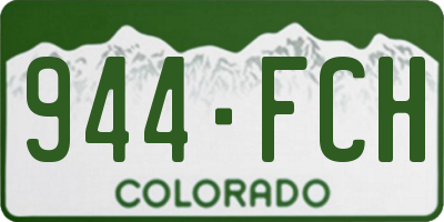 CO license plate 944FCH