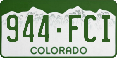 CO license plate 944FCI