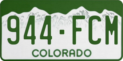CO license plate 944FCM